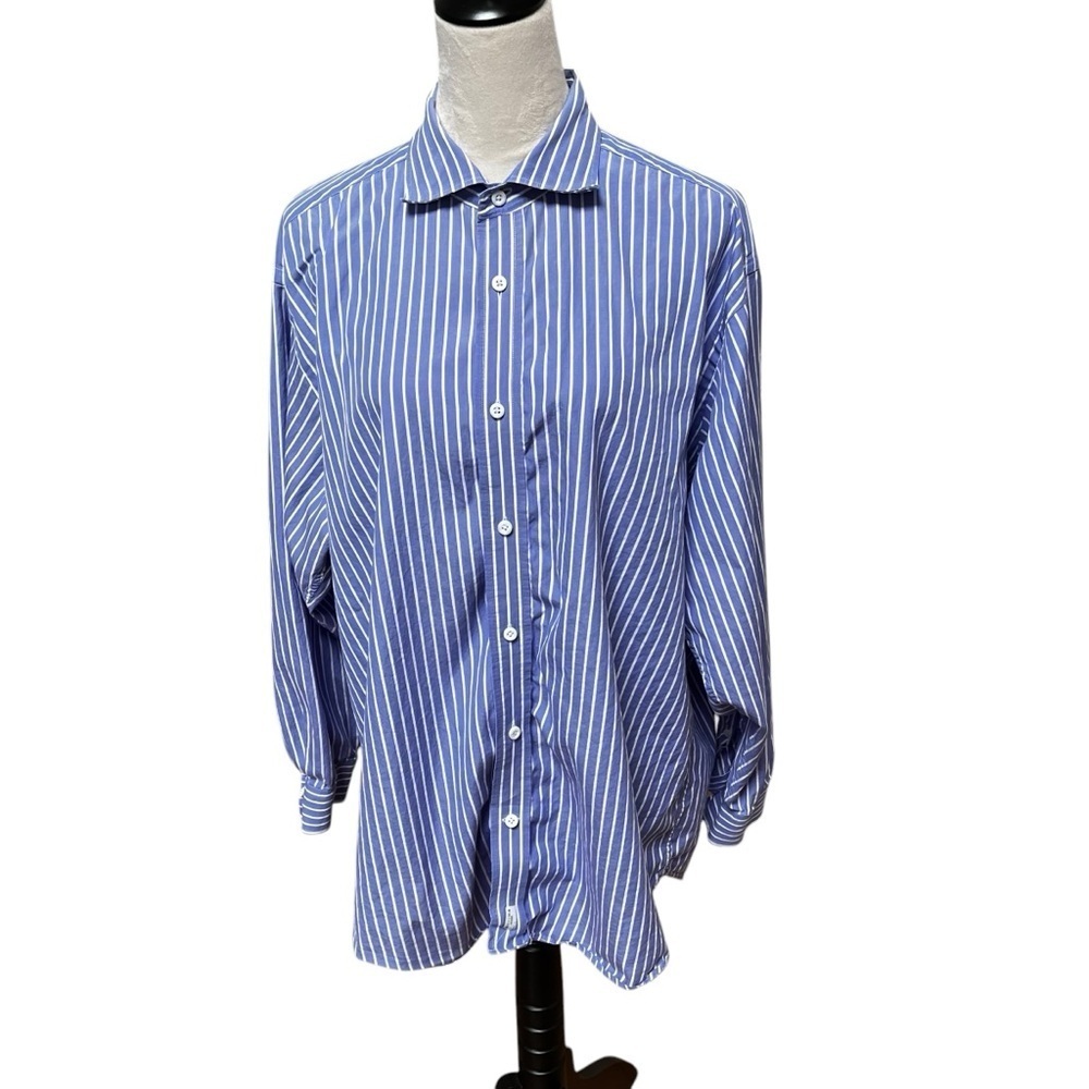 Vineyard Vines Collection Baron Shirt Men’s XL Blue with white stripes